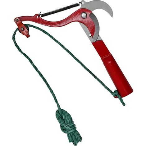 Sécateur, débroussailleuse, coupe-bordures, cisaille à plantes, acier à haute teneur en carbone, rouge avec corde de 1,5 m, cisaille à arbres fruitiers (1/5)
