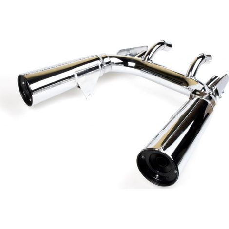 Paire silencieux échappement Marving chromé pour moto Yamaha 1200