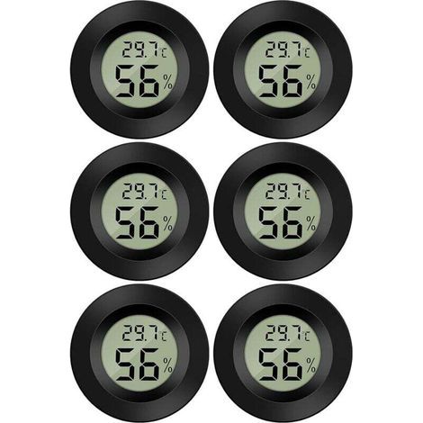 Lot de 3 mini thermomètres et hygromètres numériques LCD pour bureau, cuisine, cave à cigares, incubateur, reptiles (1/5)