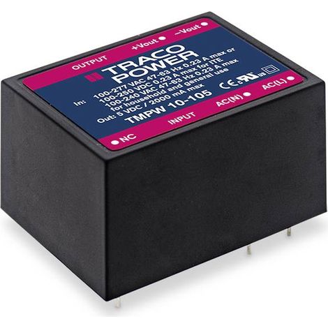 TracoPower TMPW 10-105 Alimentatore a commutazione. 5 V/DC 2 A 10 W