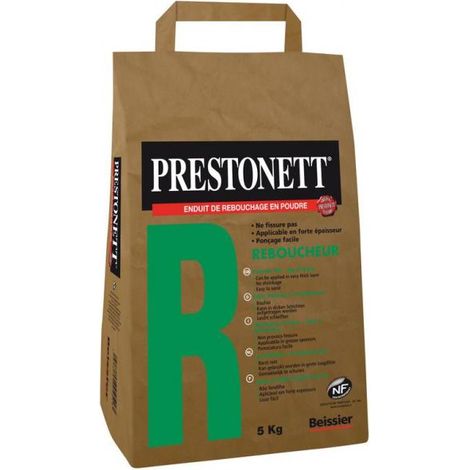 Prestonett – Enduit de rebouchage en poudre 5 kg – Application intérieure – Finition lisse et durable – Pour fissures et trous dans murs et plafonds (1/2)