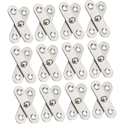 NOLITOY 16 pièces Quincaillerie pour portes pliantes Charnières de placard rotatives 360 (1/5)