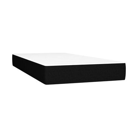 Sommier et matelas en tissu noir champignon 80 × 200 cm, tissu doux et respirant, pour chambre, confort quotidien, assemblage rapide (1/5)