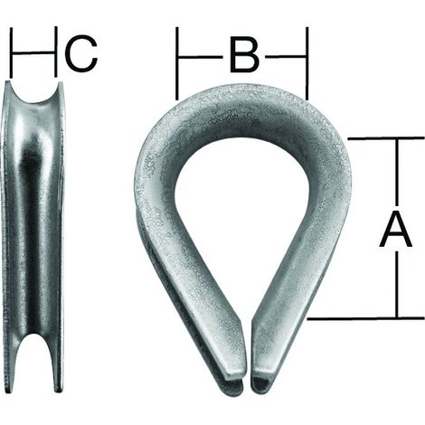Vormann Seilkauschen bis 3 mm RF (V2A) 2 St