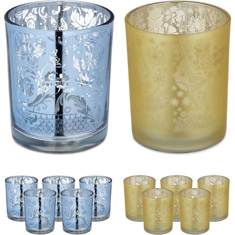Candelabro de calor dorado y plateado juego de 12