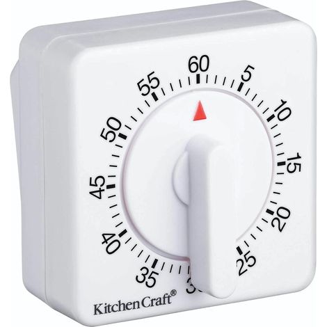 1 minuteur de cuisine, 60 minutes, blanc (1/5)
