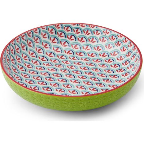 Mikasa - Cuenco (21 cm), diseño de líneas geométricas
