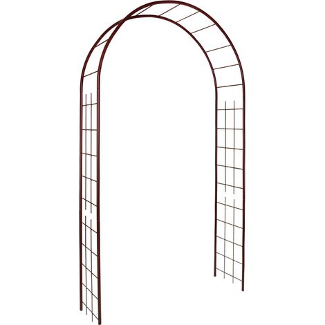 Arche de jardin en acier époxy 250 cm – Tube rond 20 mm – Dimensions 130x40 cm – Résistante aux intempéries et UV - rond20 (1/5)