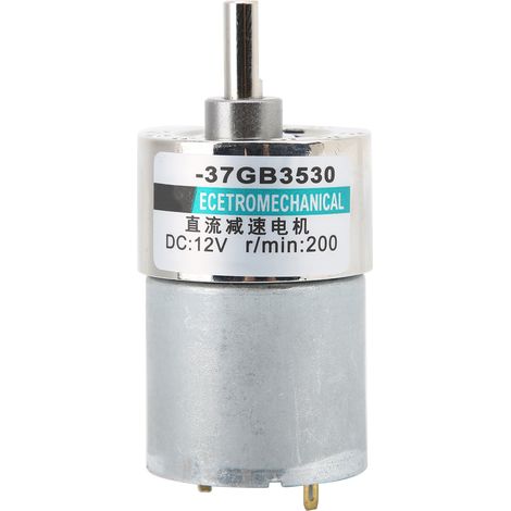 Getriebemotor mit Halterung, einstellbarer Drehzahlregler (im Uhrzeigersinn/gegen den Uhrzeigersinn), 12 V Gleichstrom, XD-37GB3530, 200 U/min (1/5)