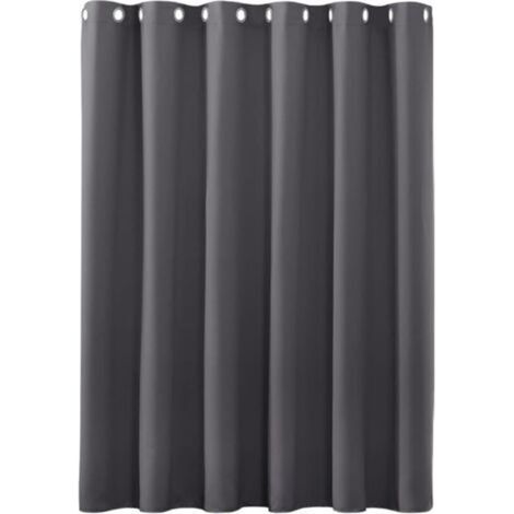 Blackout Curtain Set of 1, 132 x 160 cm Soft and Aesthetic Blackout Curtains for Living Room and Bedroom Home Decoration Washable for Bedroom Living Room, Dark Grey (1/5)
