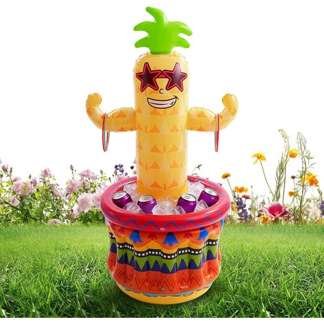 Rafraîchisseur Gonflable Ananas Rafraîchisseur à Boissons Ananas Gonflable Décoration de Fête sur le Thème Hawaïen pour Bière Boisson Jeux de Plage Piscine Vacances (1/5)