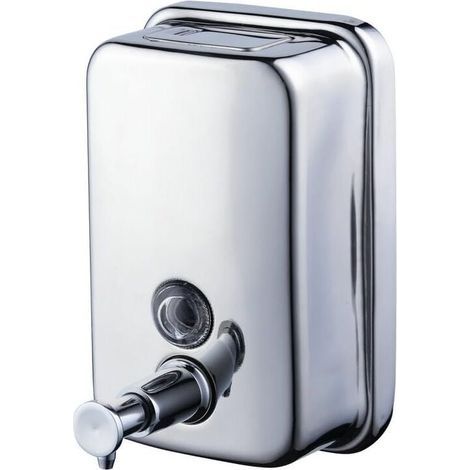 Dispensador de jabón Ulisem de 500 ml (18 oz) para montaje en pared, para cocina y baño, acero inoxidable, cromo pulido, BA4028SS5 (1/4)