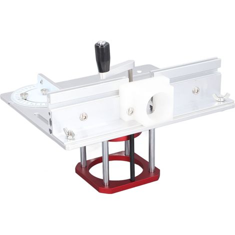 Support de défonceuse avec système de levage 0-54 mm, plaque d'insertion pour table de sciage, compatible modèles 64-65 mm (1/5)