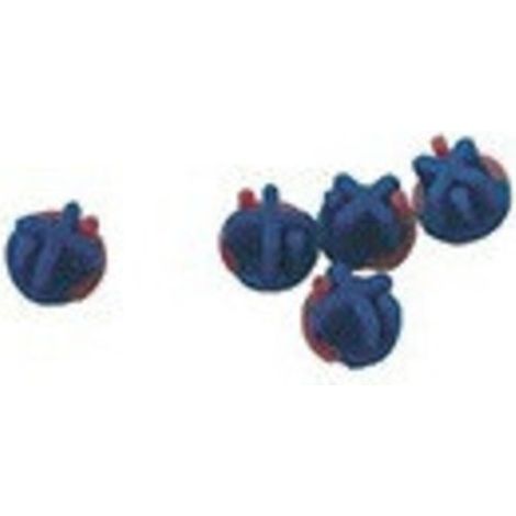 Bouchon de marquage rouge / bleu chrome