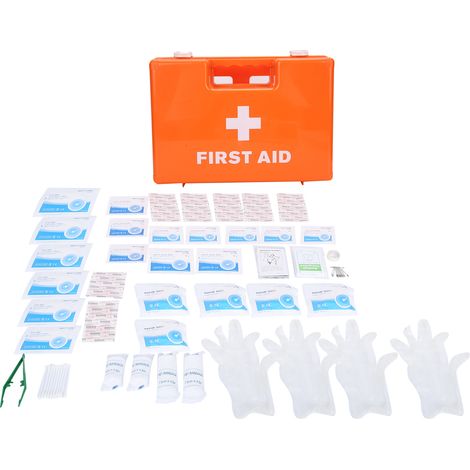 Trousse de premiers secours d'extérieur et domestique 19 pièces comprenant pansements adhésifs, gaze et outils de soin des plaies, avec étui (1/5)