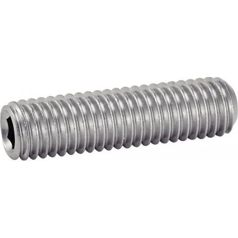Vis à métaux sans tête hexagonale creuse bout cuvette inox A2 DIN 916 5X6 boîte de 100 ACTON 622075X6
