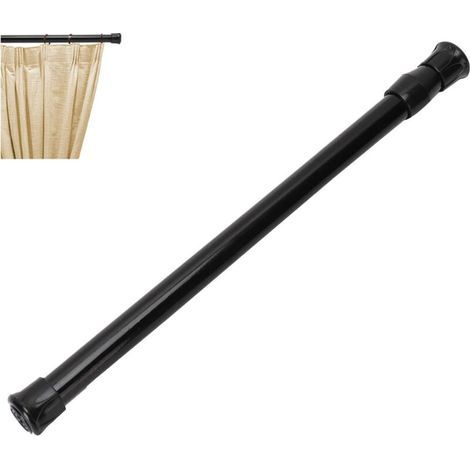 Barra telescópica para cortina 25-40 cm – Acero con alto contenido de carbono – Instalación sin taladrar – Para cocina y baño (1/5)