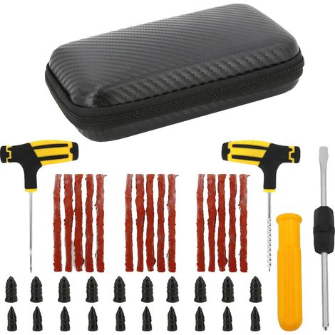 Kit d'outils de réparation de pneus de moto, remplissage efficace des espaces, performance d'étanchéité élevée, ENSEMBLE1 (1/2)