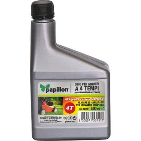 OLIO Lubrificante PER MOTORE 4T 600 ml PAPILLON per rasaerba, soffiatori (1/2)