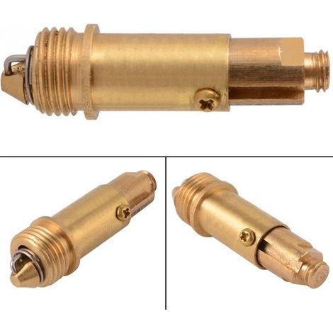 Vis de purge pour éviers, bouchon de vidange pour éviers et baignoires, bouchon à ressort de compression en laiton, joint pour robinets d'évier (1/5)