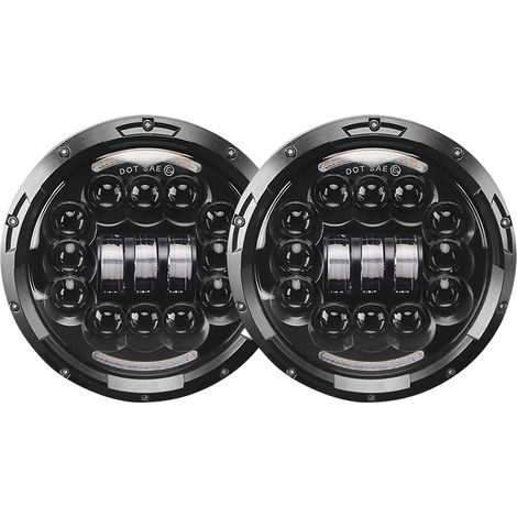 Phare LED rond de 7 pouces pour voiture avec 15 LED haute puissance, éclairage de travail pour camionnette (1/5)