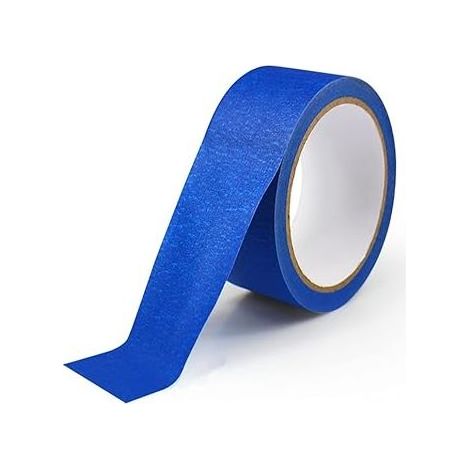 Ruban de Masquage Bleu Ruban Adhésif de Peinture et de Décoration pour Étiquettes, Peinture au Pistolet, Peintres, Activités Artisanales 10 Rouleaux 24mm × 20m (1/4)