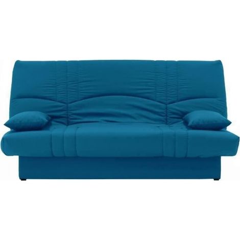 Banquette clic clac 3 places - Tissu bleu canard - Style Contemporain - L 190 x P92 cm - DREAM (1/3)