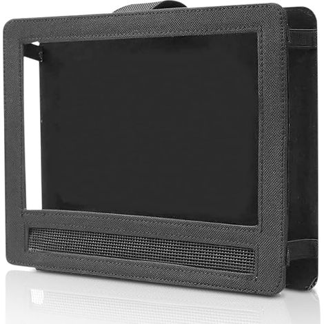 Sunwan Support de fixation pour appuie-tête de voiture, 3 tailles pour tablette, lecteur DVD, lecteur DVD portable pivotant et rabattable (25,4 cm, noir) (1/5)