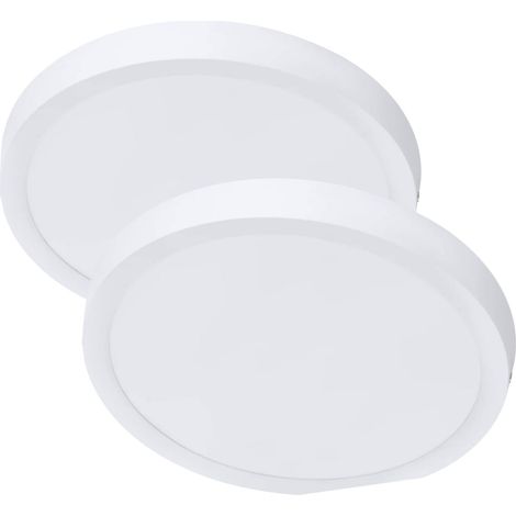 Plafoniera LED Soffitto 18W Rotonda 20cm Luce Naturale - Set da 2 Pezzi (1/5)