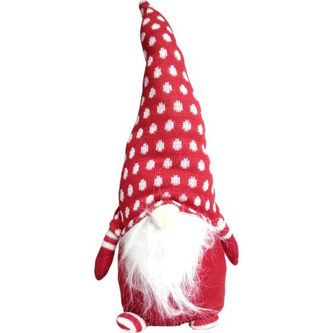 Deko-Weihnachtswichtel mit Zipfelmütze 45cm Weihnachtsdeko Wichtel Türstopper - rot