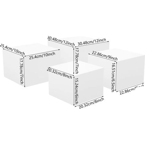 Alzate per torte, presentazione elegante, struttura in acrilico resistente, bianco, M-a (1/2)