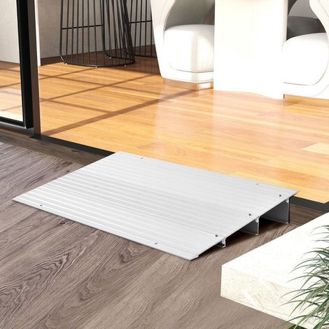 Turschwellenrampe 85 cm hohe einstiegsrampe mit verstellbarem aluminiumrahmen rutschfester zugangsrampe