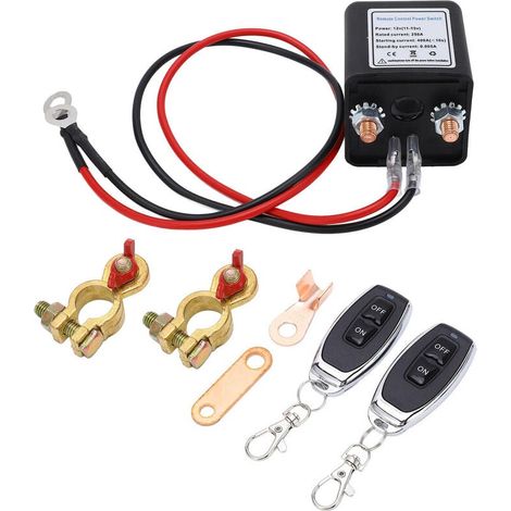 Interrupteur de Déconnexion de Batterie à Distance Interrupteur de Déconnexion de Batterie 12V 250A (1/4)