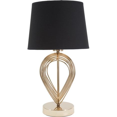 Lampe à Poser en Métal "Maxt" 44cm Or & Noir (1/5)