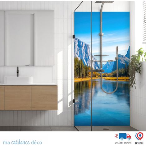 Panneau de douche : Là où Coule la Montagne - Alu composite - 90 - 245 (1/3)