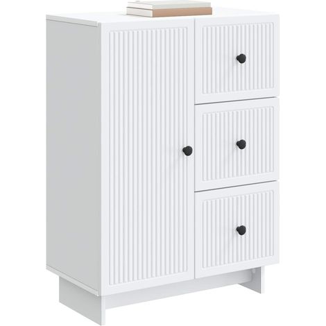 Sideboard/Anrichte/Buffet mit Schubladen Weiß 66 x 34,5 x 90 cm Holzwerkstoff LXWW271358 (1/5)