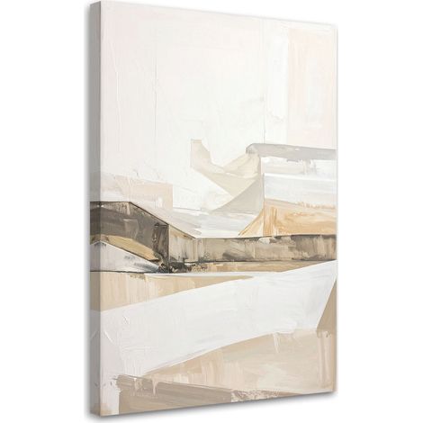 Image sur Toile, Abstraction tendance beige,20x30 (1/4)
