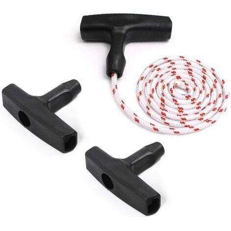 Starter Handle Lawn Mower Recoil Starter Rope with 3 Pieces Starter Handle Cord Mower Accessories