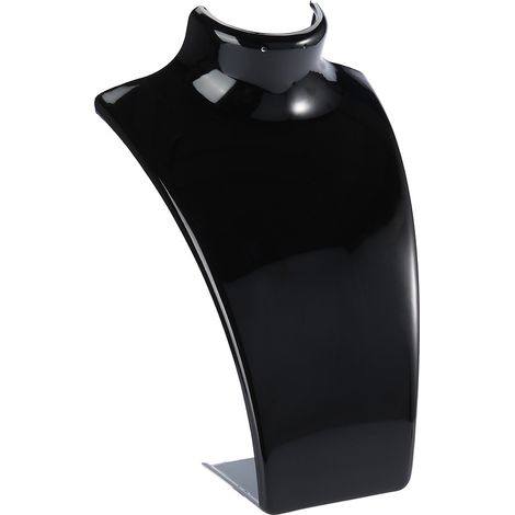 Présentoir à bijoux pour bijoux, tête de mannequin, porte-colliers et boucles d'oreilles (noir) (1/5)