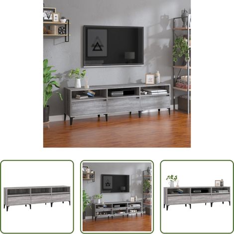 Holzwerkstoff -  TV-Schrank Grau Sonoma 150x30x44,5 cm Holzwerkstoff (1/5)