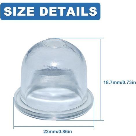 10 Stück Primerpumpen für STIHL FS38, FS40, FS45, FS55, FS56, FS80, FS85, FS130, Primerballon-Zubehör, Vergaserölbecher für Freischneider und Trimmer (1/3)