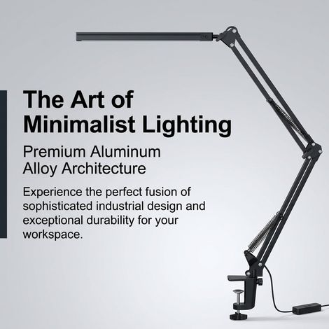 Lampe de table à pince métallique LED, 80 LED, réglable 3200K‑6500K, pour bureau dessin bricolage (1/5)