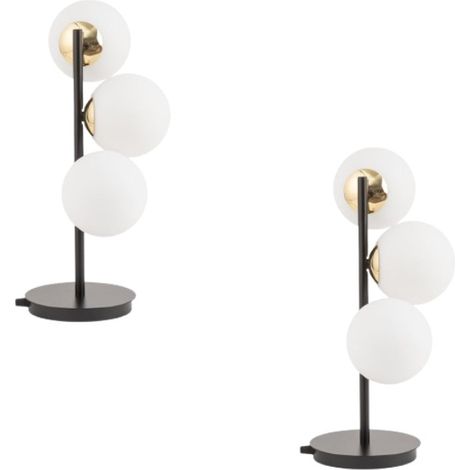 BOBOCHIC - Lot de 2 lampes de chevet LILIO en acier