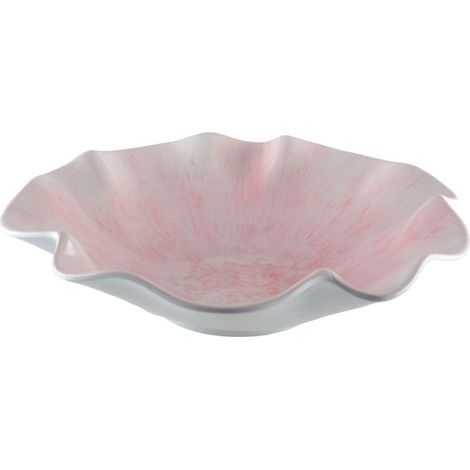 Grand Saladier Rond de Table en Mélamine Rose pour Salades et Fruits 35 x 35 x 9 cm - PANGIVO (1/5)