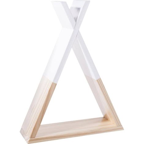 Étagère murale Tipi pour enfants - Blanche, hauteur 39 cm (1/3)