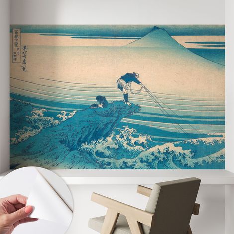 Papier peint adhésif avec colle pour décoration moderne de salon chambre à coucher cuisine et bureau Facile Scène marine 104x70 cm (1/5)