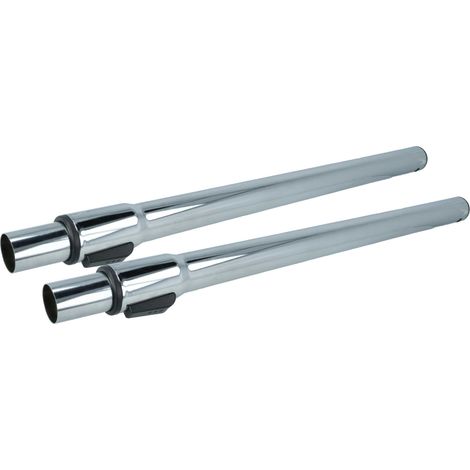 vhbw 2x Staubsaugerohr kompatibel mit Rowenta 2P0040574 P BE, 8P0048032 P TR, 7P0032155 P LT Staubsauger - 32 mm Anschluss, 58 - 96 cm lang verchromt