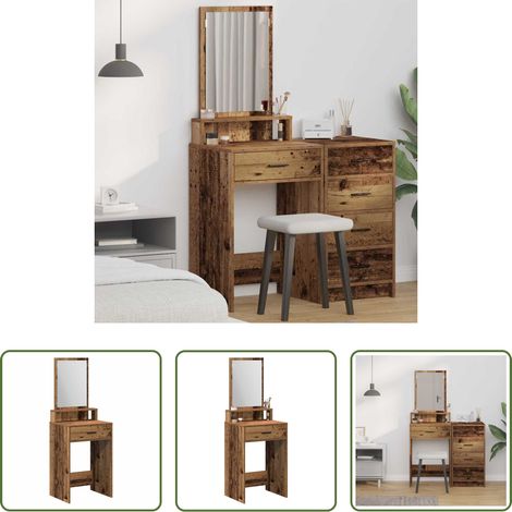Holzwerkstoff -  Schminktisch mit Regal Altholz 50 x 41 x 140 cm Holzwerkstoff (1/5)