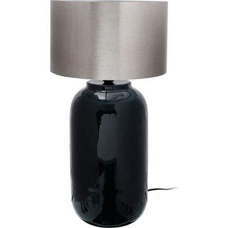 Lampada da tavolo Art Deco 725 in ferro verde scuro e argento (1/3)