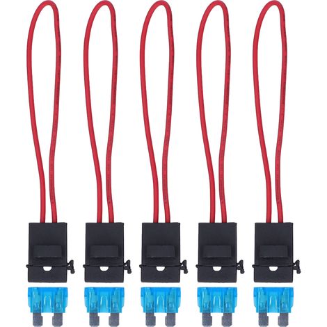 Boîtier porte-fusible 5 pièces pour automobile, 15A, étanche, fil 14AWG, 30A, kit en ligne (1/5)